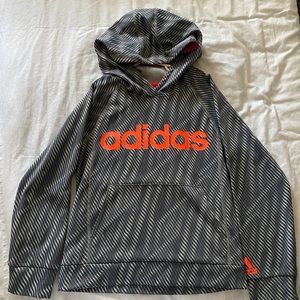 [adidas] Grey and White Hoodie, small (8)
